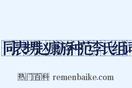 同表甥赵康游种范李氏组词是什么意思的图片